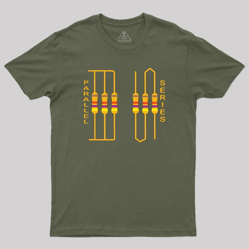 Electrical Resistor Parallel series Connections Geek T-Shirt