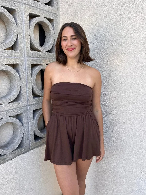 HALEY ROMPER IN BROWN