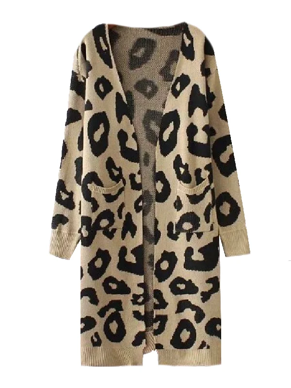 'Reilly' Leopard Print Open Cardigan (4 Colors)