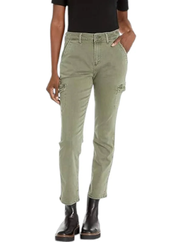 Jolie High Rise Slim Pants In Vintage Ivy Green