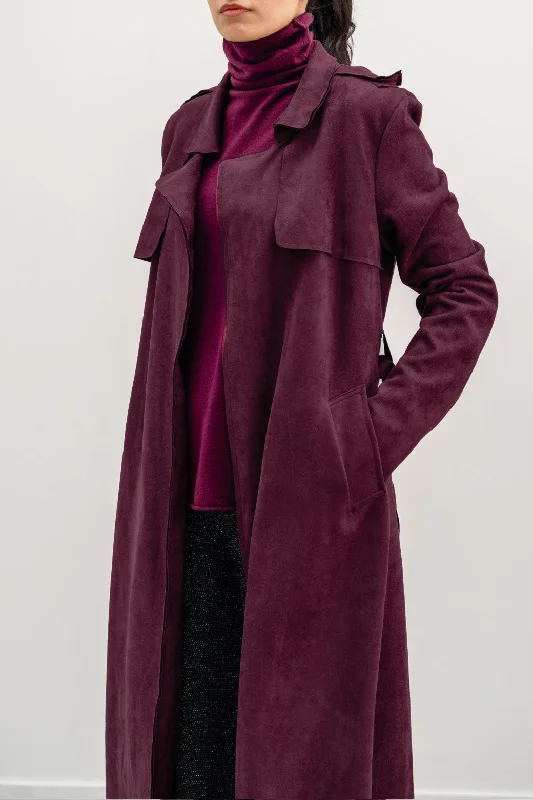 SUEDE TRENCH COAT