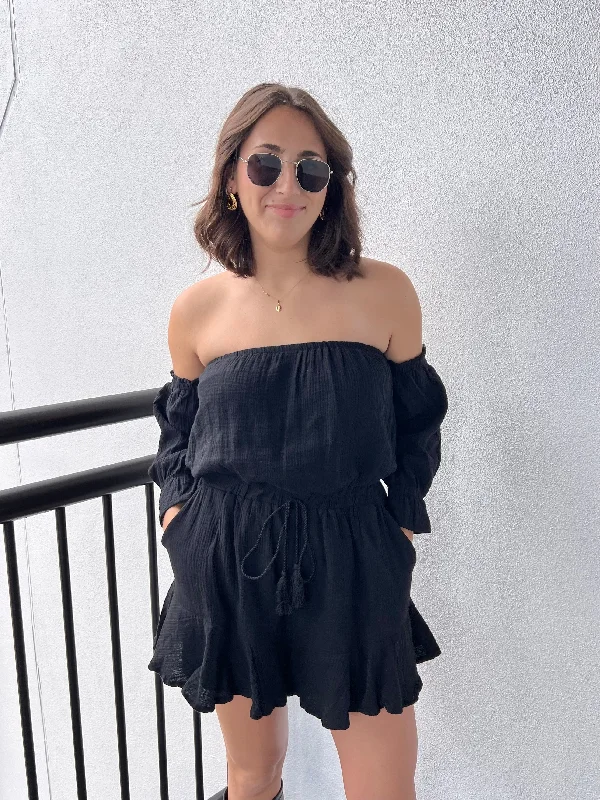 DELIA ROMPER IN BLACK