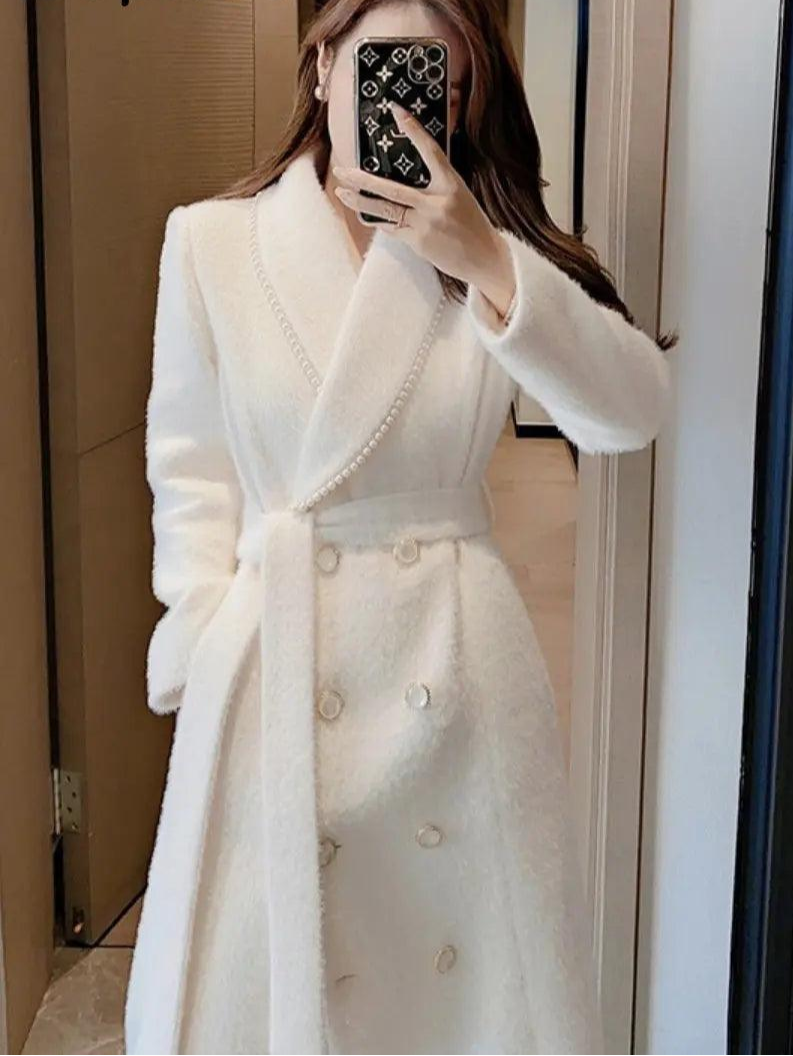 Chic Women's Woolen Wrap Coat