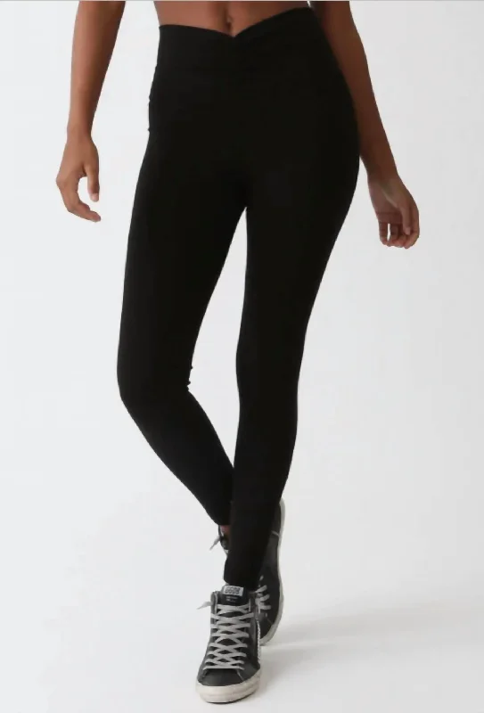 Malone Ruched Legging In Black