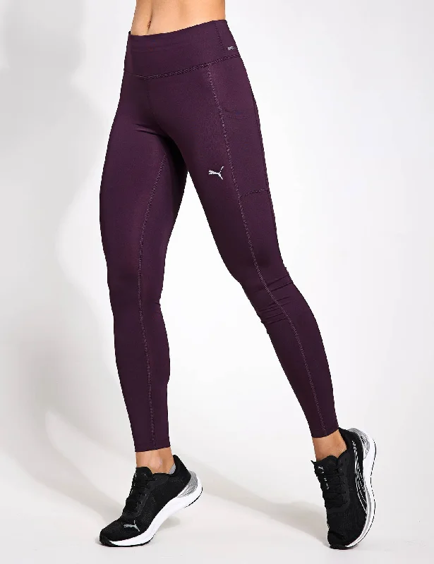 RUN FAV VELOCITY Full-Length Running Tights - Midnight Plum