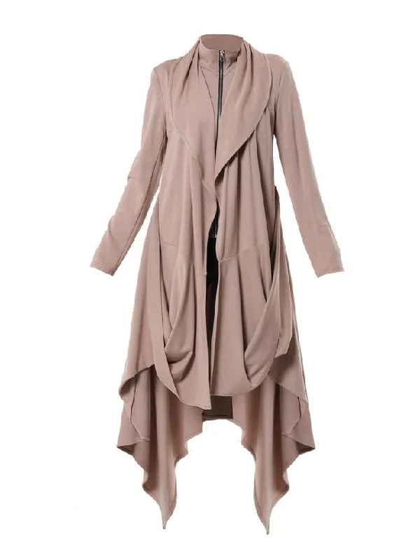 Metamorphoza Taupe Draped Cardigan