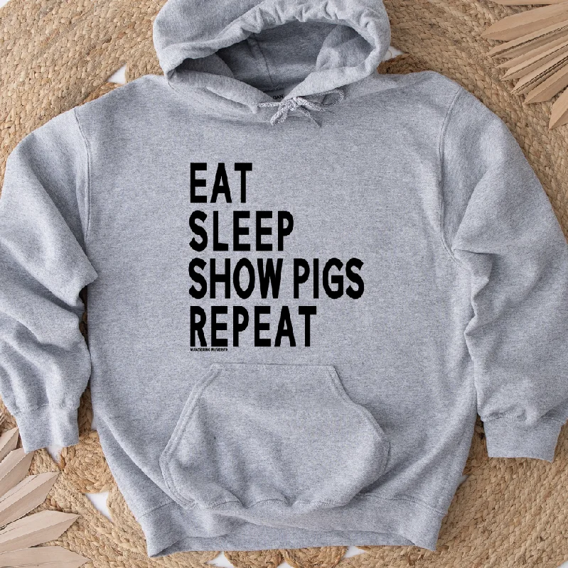 Eat Sleep Pigs Steers Repeat Hoodie (S-3XL) Unisex - Multiple Colors!