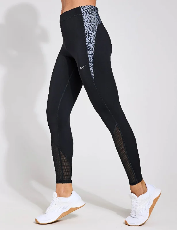 Running Printed Leggings - Night Black