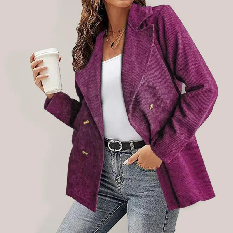 Corduroy  Pea Coat for Women