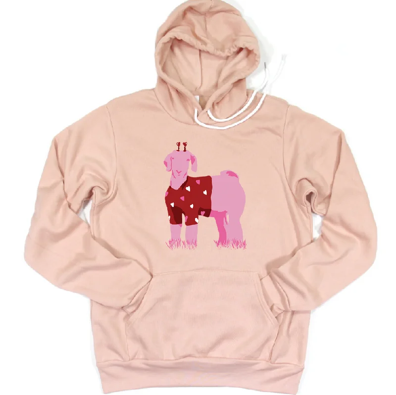 Valentine Sweater Goat Hoodie (S-3XL) Unisex - Multiple Colors!