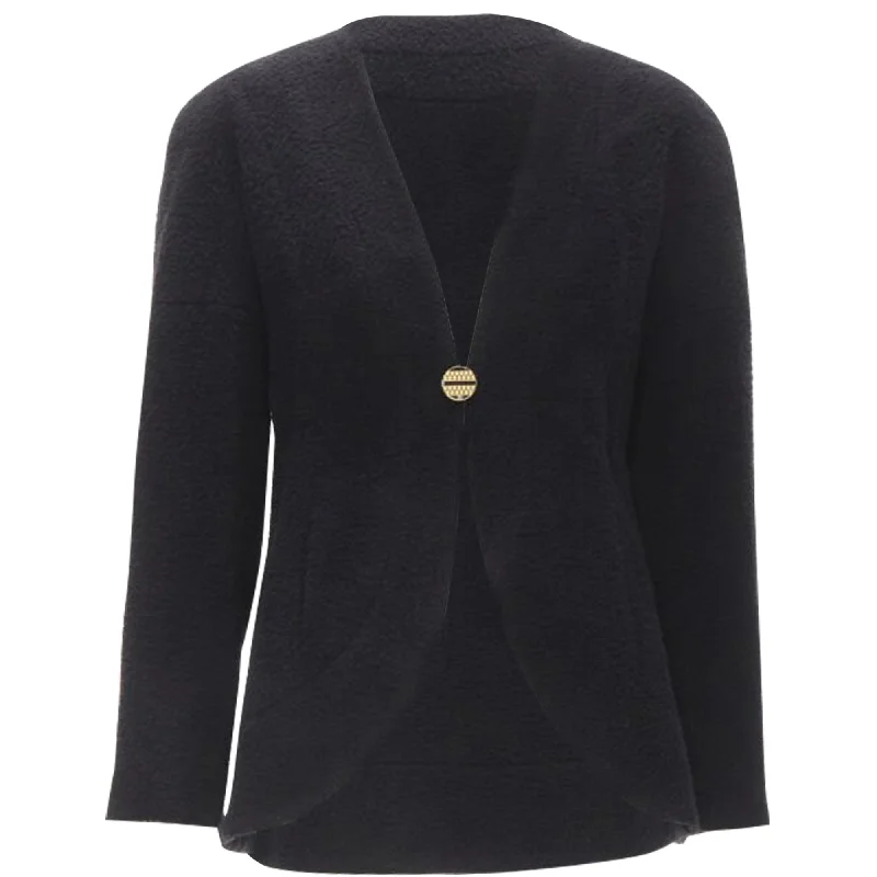 Chanel wool boucle round shoulder on jacket