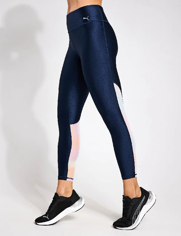 Summer Daze 7/8 High Waisted Training Tights - Club Navy