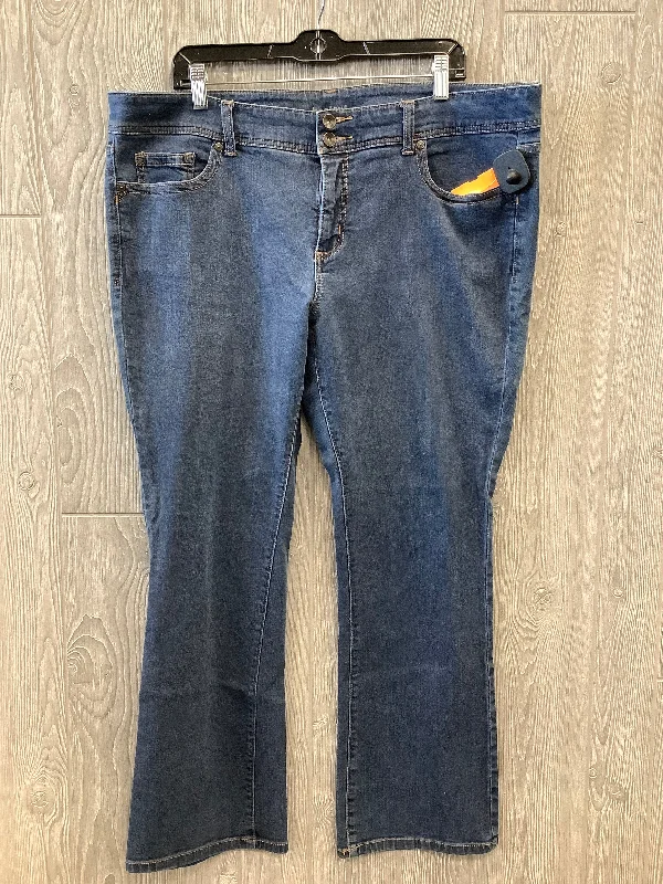 Jeans Boot Cut By Jcp In Blue Denim, Size: 20