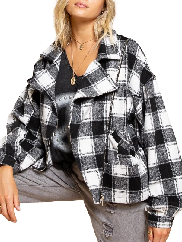 Check In With Me Plaid Rider Jacket