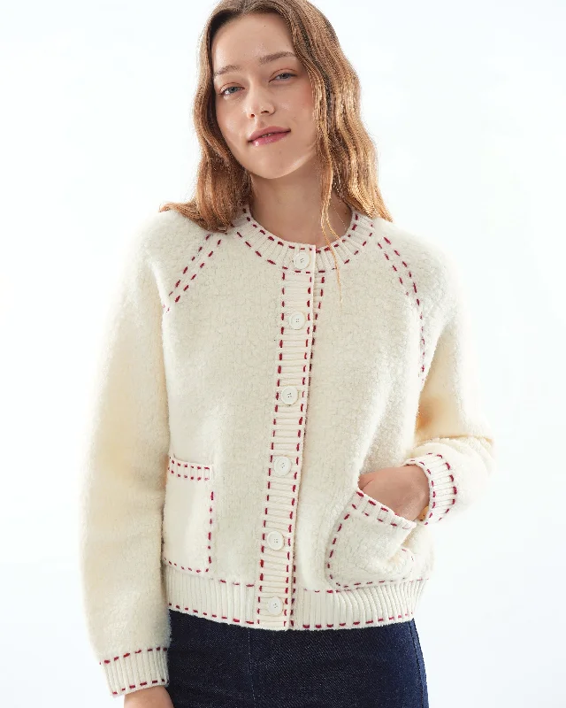 Lea Wool Boucle Cardigan