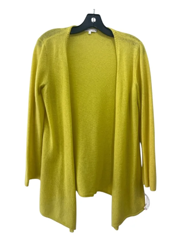 Minnie Rose Size S Yellow Cashmere Open Front Cardigan