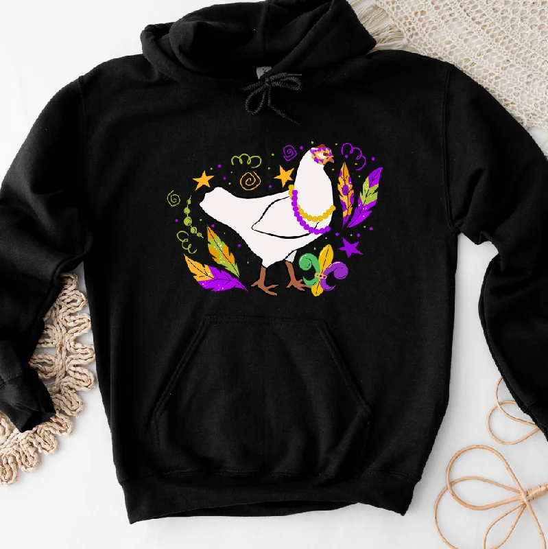 Chicken Mardi Gras Hoodie (S-3XL) Unisex - Multiple Colors!