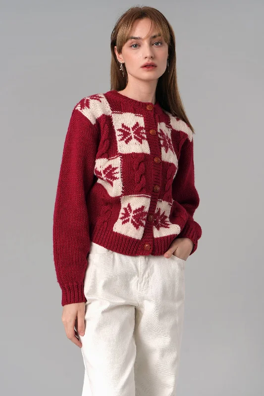 Snowflake Wool Cardigan