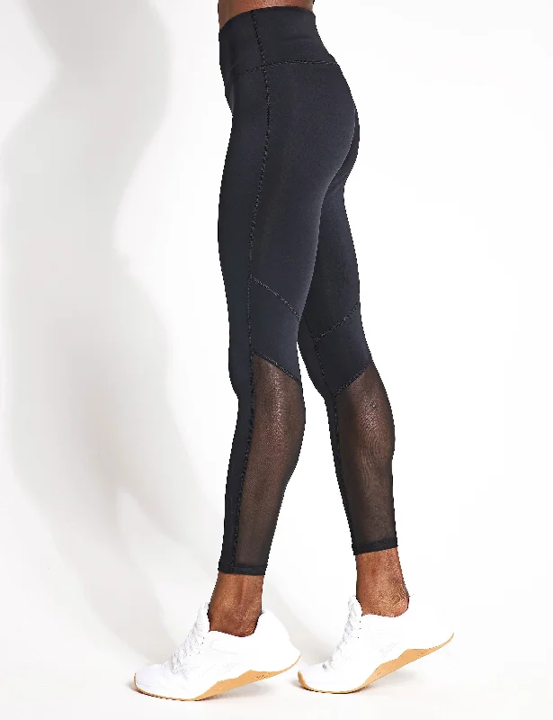 Basic Mesh Leggings - Night Black