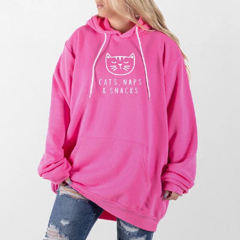 Cats Naps and Snacks Giant Hoodie