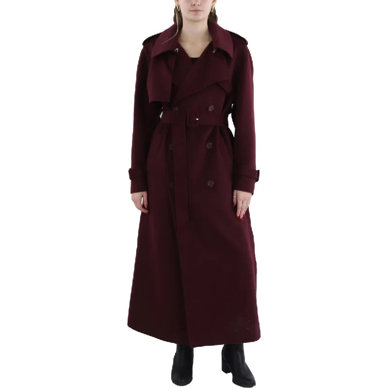 Womens Collar Button Up Long Coat