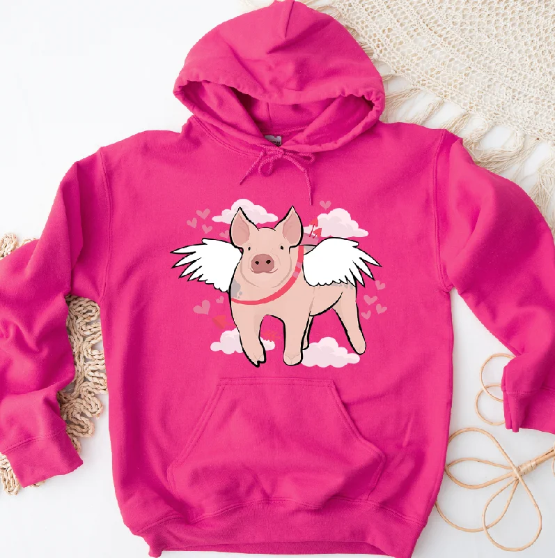 Cupid Pig Hoodie (S-3XL) Unisex - Multiple Colors!