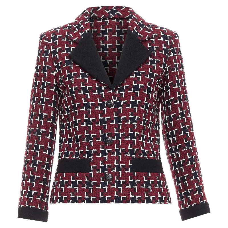 Chanel brassiere geometric cc tweed jacket