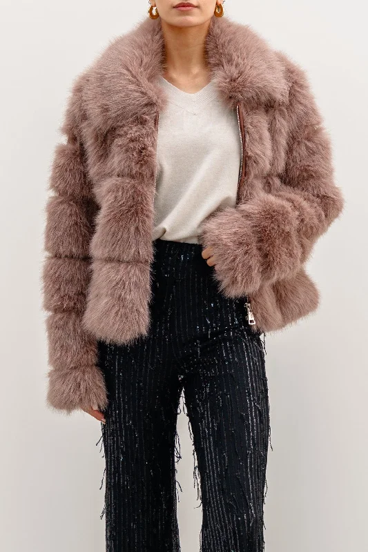 FUR ZIPPER JACKET