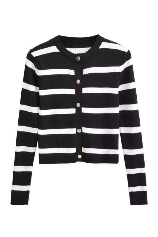 'Ada' Striped Knitted Cardigan (2 Colors)