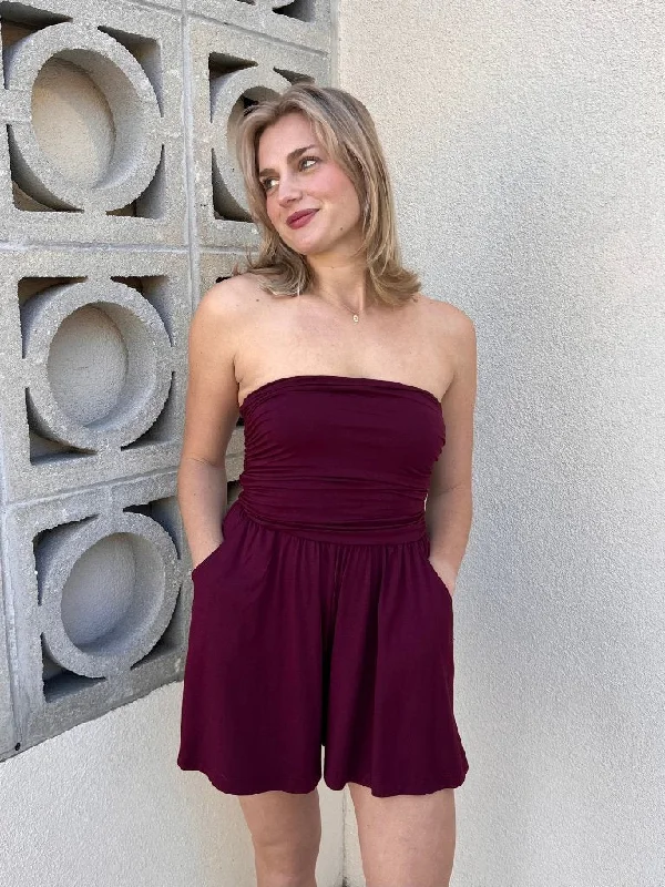 HALEY ROMPER IN GARNET