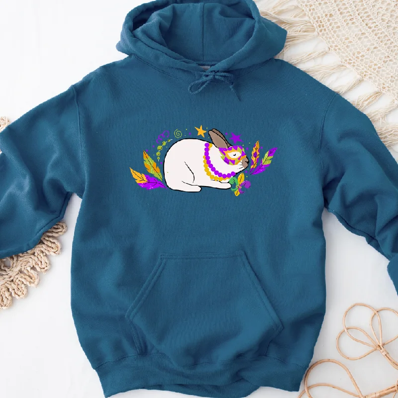 Rabbit Mardi Gras Hoodie (S-3XL) Unisex - Multiple Colors!