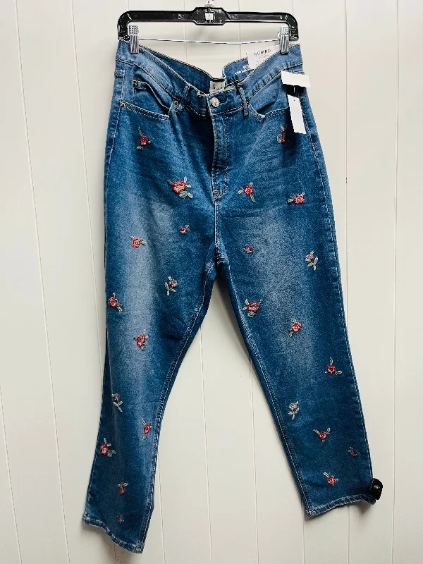 Jeans Skinny By Nicole Miller In Blue Denim, Size: 16