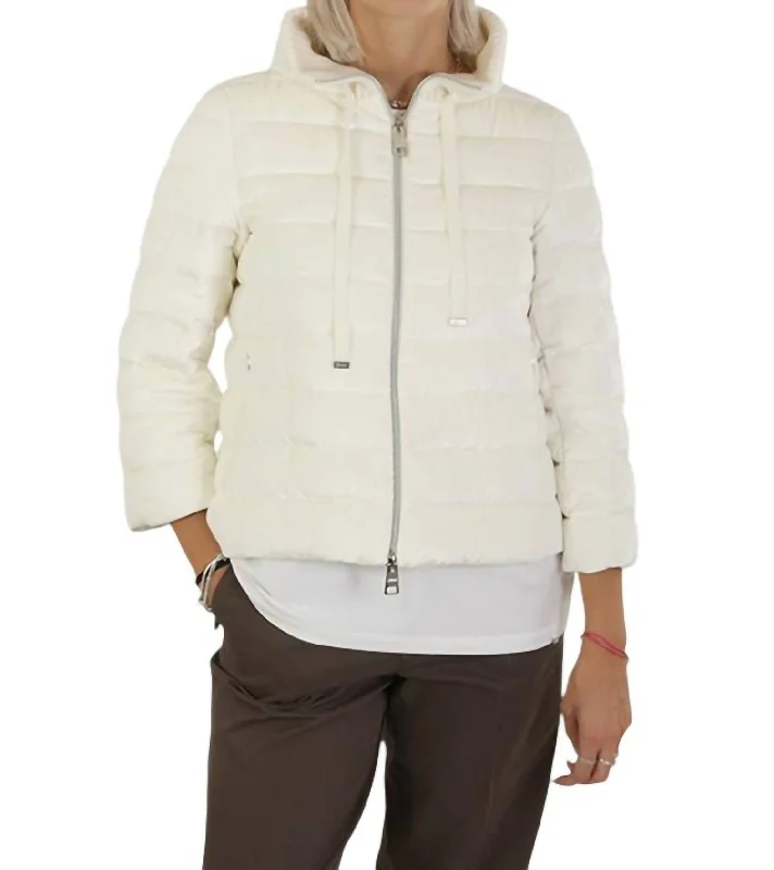 Puffer Jacket In Bianco