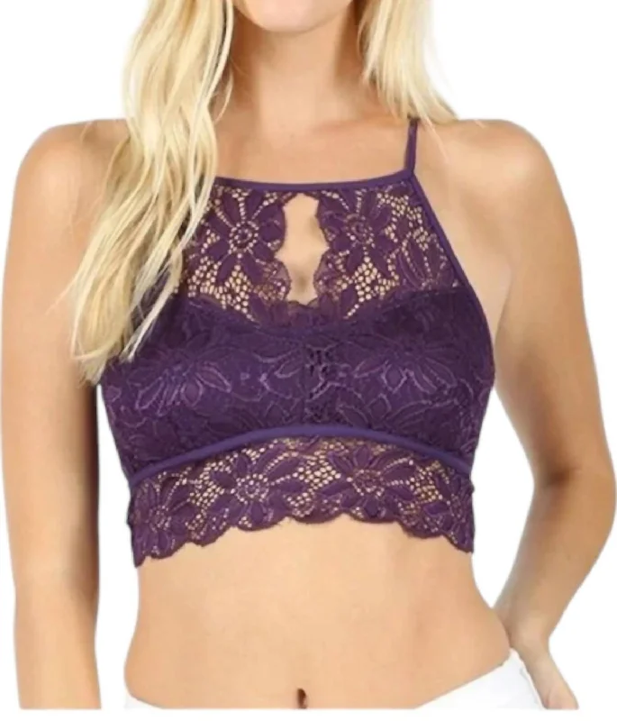 Lace Bralette In Purple