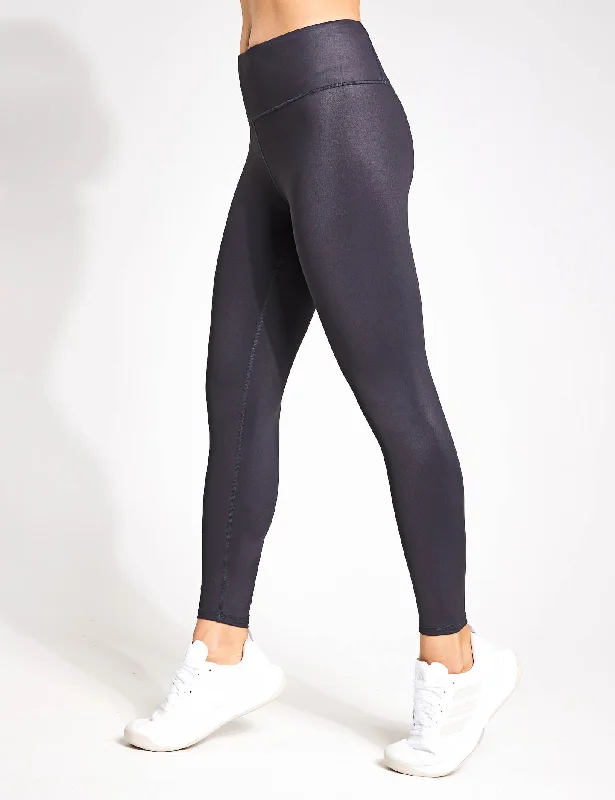 Zephyr Legging - Gunmetal High Shine