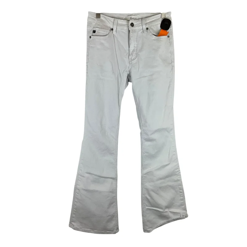 Jeans Boot Cut By Kancan In White Denim, Size: 6