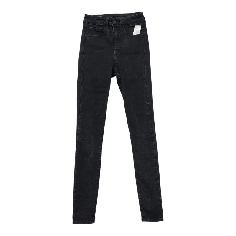 Jeans Skinny By Gap In Black Denim, Size: 4l