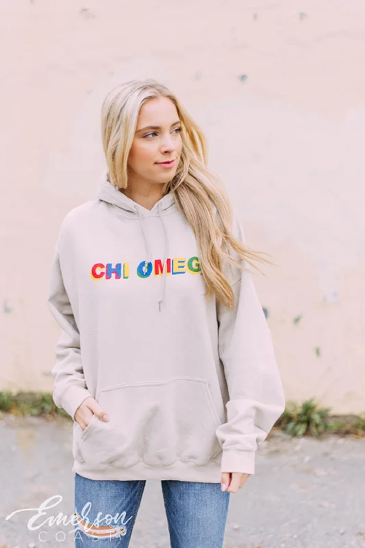 Chi Omega Multicolor PR Hoodie