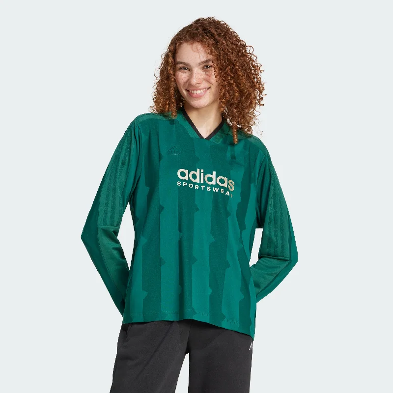 Women's adidas Tiro Cut 3-Stripes Jacquard Long Sleeve Shirt