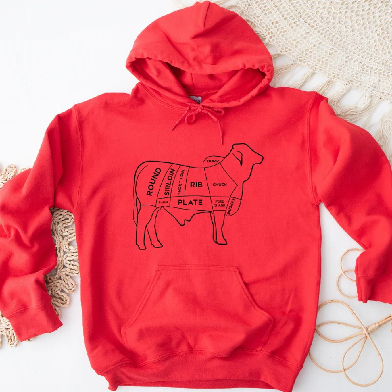 Brahman Beef Cuts Hoodie (S-3XL) Unisex - Multiple Colors!