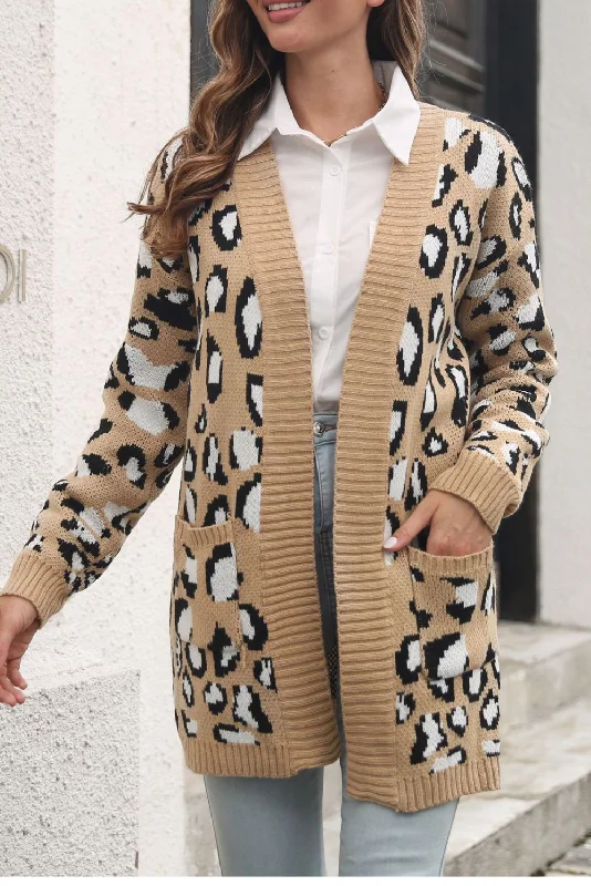 'Zoey' Leopard Print Open Cardigan