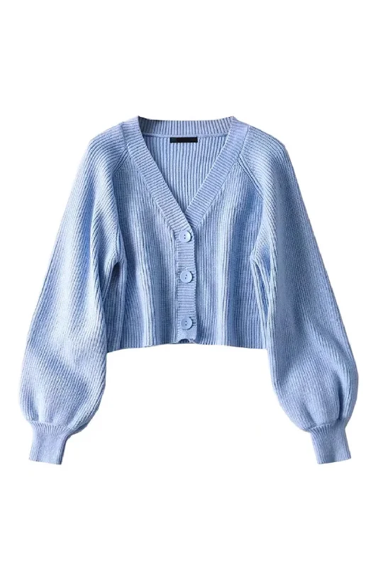 'Finley' Knitted Cropped Cardigan (4 Colors)