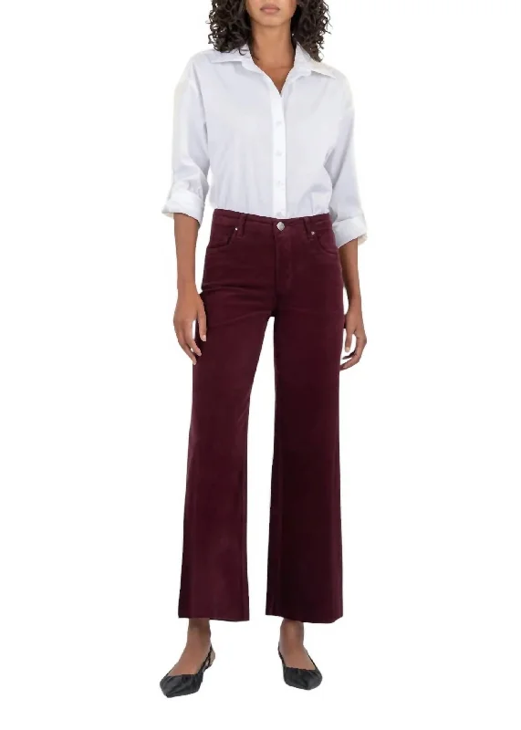 Meg High Rise Fab Ab Raw Hem Jeans In Dark Plum