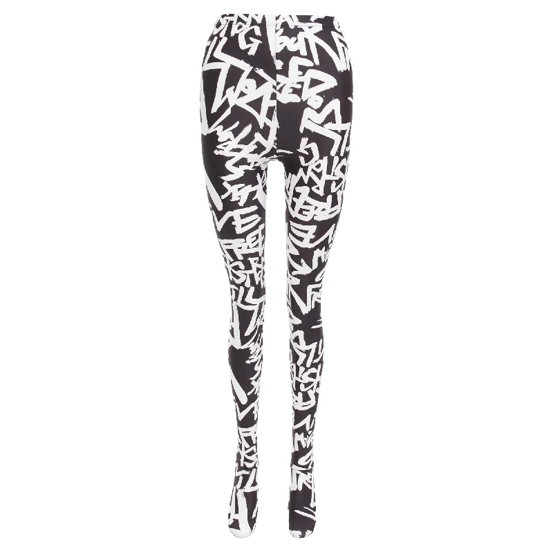 Comme Des Garcons Free Graffiti Skinny Leggings