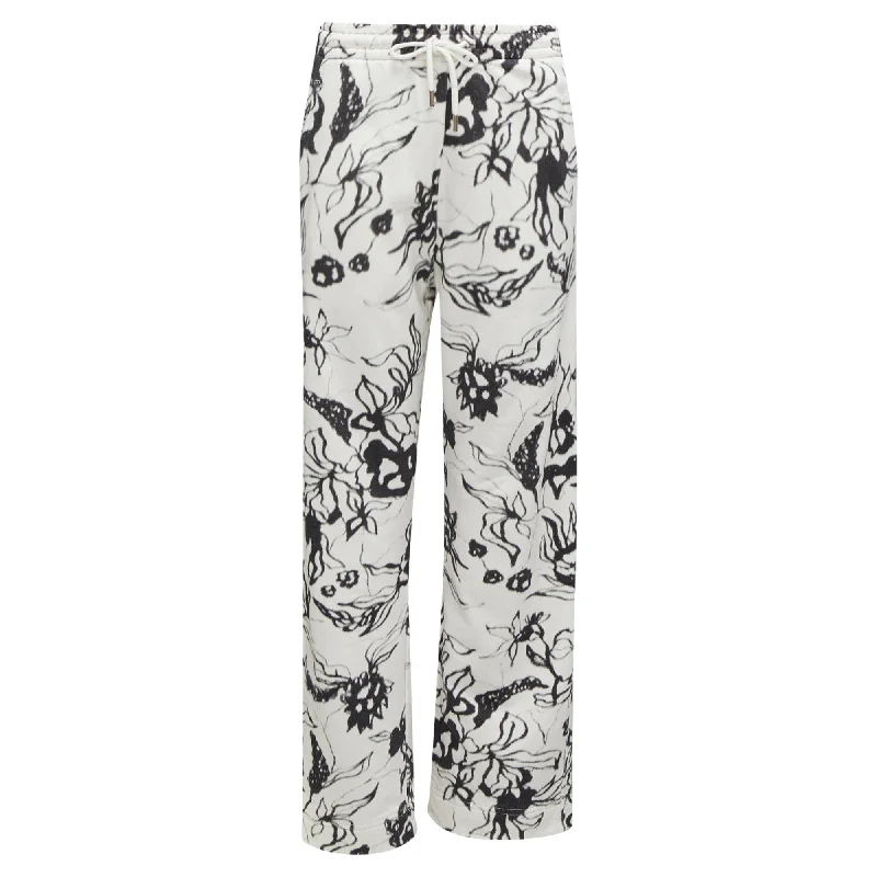 Dries Van Noten Blurry Abstract Floral Print Sweatpants