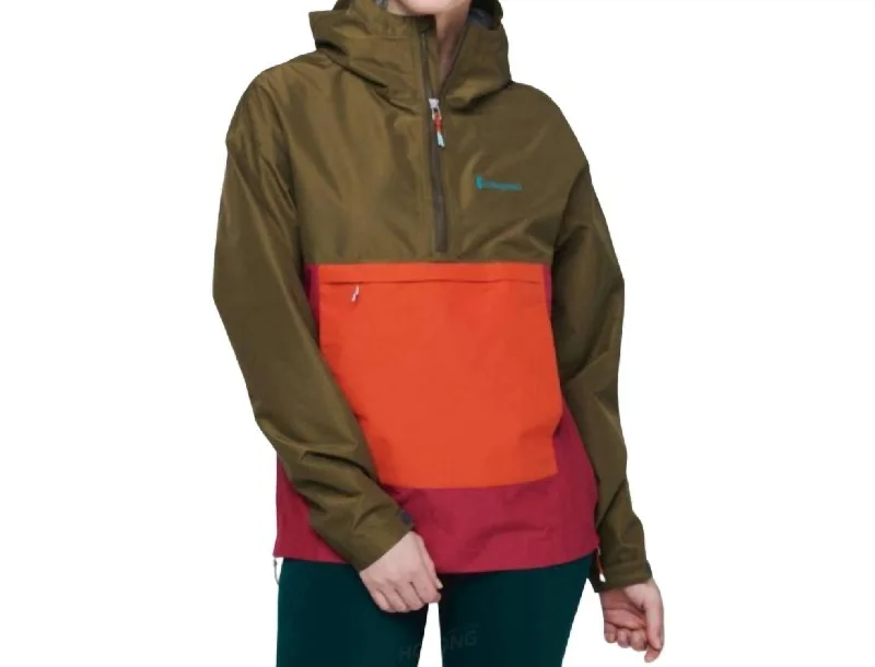 Women's Cielo Rain Anorak Jacket In Oak