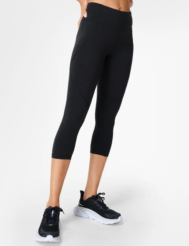 Power Cropped Gym Leggings - Black