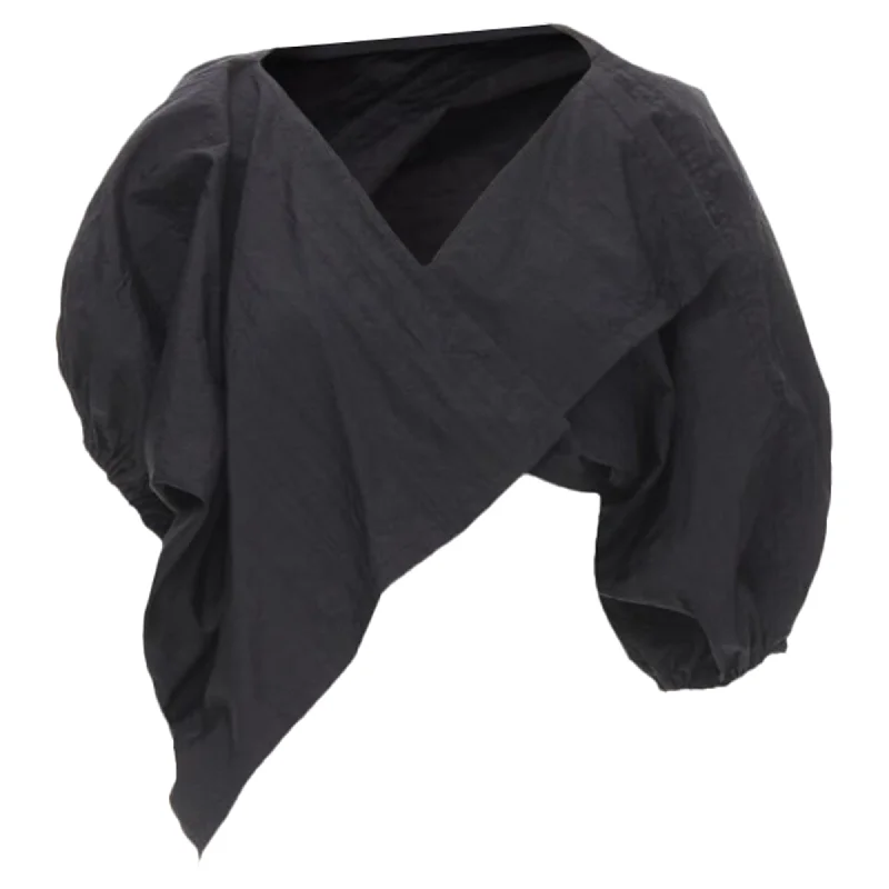 Comme Des Garcons 's crinkled nylon twist back shrug jacket