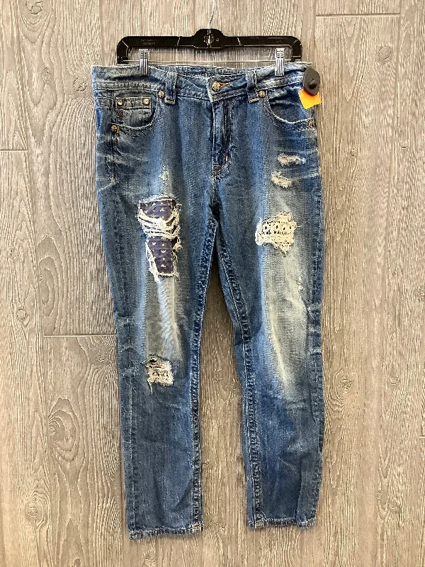 Jeans Boyfriend By Miss Me In Blue, Size: 8