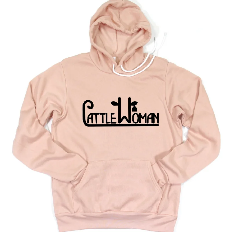 Cattle Woman Eartag Hoodie (S-3XL) Unisex - Multiple Colors!